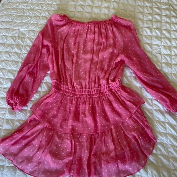 Loveshakfancy pink popover ruffle polka dot mini dress - Picture 12 of 13